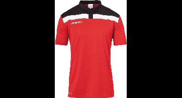 Uhlsport Offense 23 Polo Kinderen - Rood / Zwart / Wit | Maat: 152