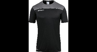 Uhlsport Offense 23 T-Shirt Heren - Zwart / Antraciet / Wit | Maat: 2XL