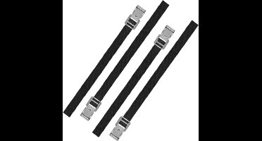 Proplus caravan/camper fietsen spanbanden/sjorbanden/bindriemen - 4x stuks - 50 cm - Auto/caravan/camper fiets accessoires