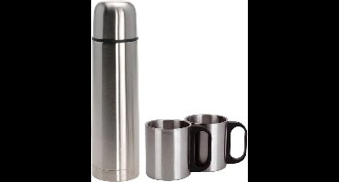 Redcliffs Thermosfles met 2 bekers - 1 liter - RVS - thermosbeker