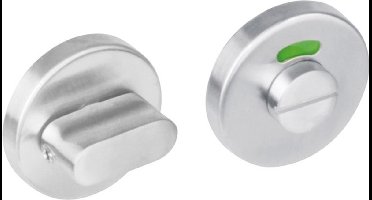 Intersteel WC-Sluiting - rond - met stift 8mm - metalen onderrozet - RVS Geborsteld