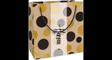 Tasje 20x21x8cm, Fantasie Kraftp. Bubbles met Pergastr.