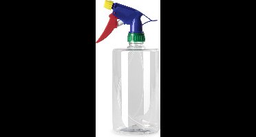 Plasticforte Plantenspuit met een inhoud van 750 ml - transparant - verstuiver kop - 23 cm - kunststof - groot reservoir