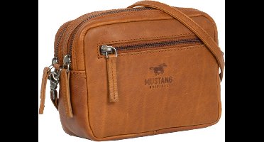 MUSTANG Leren Schoudertas Catania Crossbody Cognac Bruine