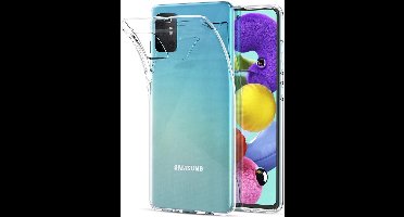 Hoesje voor Samsung Galaxy A51 backcover Shockproof siliconen Transparant