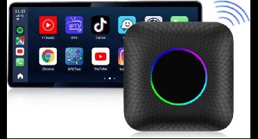 Top Kwaliteit Carlinkit - Carplay Dongle - Wireless Apple CarPlay & AndroidAuto Adapter - Zwart