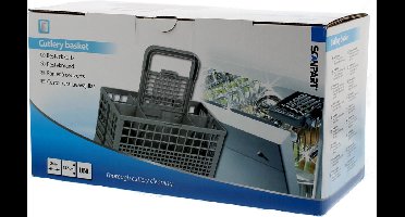 Scanpart bestekmand voor vaatwasser - Vaatwasmachine - Afwasmachine - Geschikt voor AEG Asko Beko Bosch Haier Hisense Hoover LG Miele Samsung Siemens Whirlpool - Bestekmandje - Bestekbak - Bestekhouder - Universeel