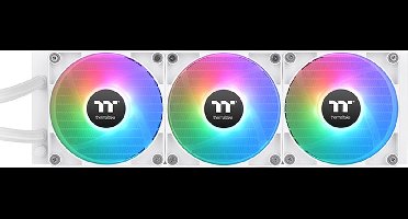 Thermaltake TH360 V2 ARGB Snow Edition - Vloeistofkoelsysteem processor afmeting radiator: 360 mm - voor: Intel LGA 1700, 115x, 1200, 2011, 2066 - AMD AM5, AM4, AM3(+), AM2(+) - 3x 120 mm ARGB Fans - wit