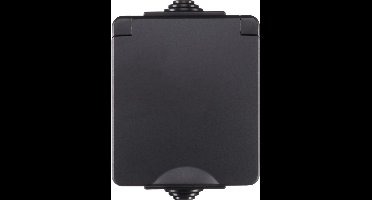 Opbouw Wandcontactdoos | IP55 - Zwart