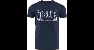 Mustang Heren T-Shirt Basic Print Tee regular fit Blauw 6XL Ronde Hals Volwassenen Opdruk Print Shirts