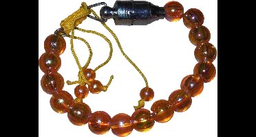 Armband kralen oranje voorzien van een knipperlicht - Kinderen - Koningsdag