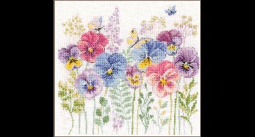 Vervaco - Telpakket kit - Violetjes en grassen - PN-0203632 - Borduren - Borduurpakket - Borduurpakket volwassenen