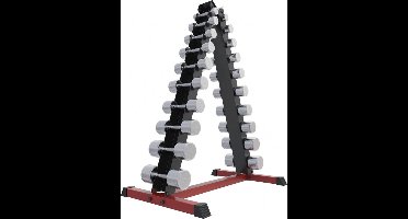 Gorilla Sports Dumbell rek met 110 kg Chrome Halters - Opslag rack met 20 Gewichten