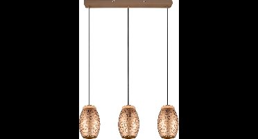 LED Hanglamp - Torna Dabi - E27 Fitting - 3-lichts - Coffee - Metaal
