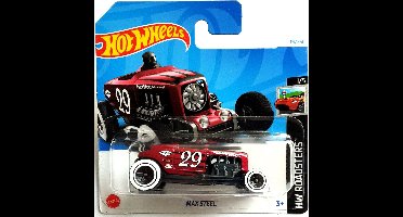 HOT WHEELS 29 MAX STEEL RED 19/250 (1:64) HW ROADSTERS 1/5