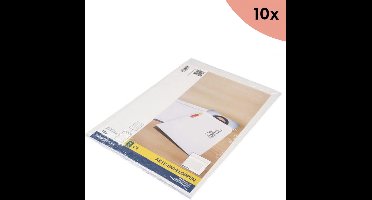 10x Akte envelop Raadhuis 229x324mm C4 wit gegomd krimp a 10 stuks