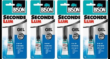 Bison® Secondelijm gel 3gr 4 stuks - KD set