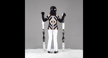 CMP Dames Ski Jas Zwart Beige Wit