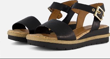 Tamaris Sandalen zwart Leer - Dames - Maat 40