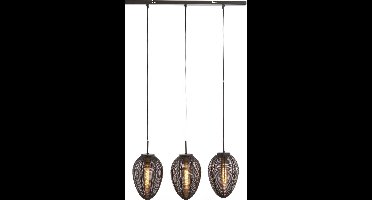 Light & Living Hanglamp Yaelle - Zwart - 80x20x33cm - 3L - Modern - Hanglampen Eetkamer, Slaapkamer, Woonkamer