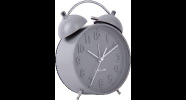 Karlsson Wekker Iconic - Grijs - Ø11 cm - Modern - Wekker voor slaapkamer - Wekkers