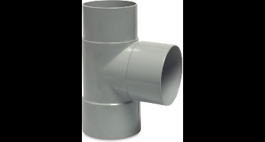 T-stuk 87° PVC-U 100 mm lijmmof x lijmmof x verjonging grijs