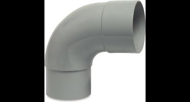 Bocht 87° PVC-U 100 mm lijmmof x verjonging grijs