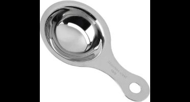 *** Professionele Ei-scheider - Ei scheiden - Ei Splitser Splitsen - Eidooier scheider - Eiwit - Eigeel - RVS - Zilver - Eierscheider - Met slagkant RVS Rond - van Heble® ***