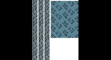 RIFF Blah Blah Blah - Kaftpapier & Cadeaupapier - 2m x 70 cm - Blauw - 3 Rollen