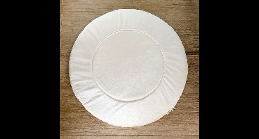 Wazzhappening - Boxkleed - rond - Velvet - ecru - luxury velvet - licht beige - handgemaakt