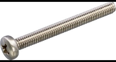 Metaalschroef rvs A2 ck kk M4x20mm DIN7985-H