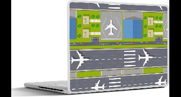 Laptop sticker - 11.6 inch - Design - Vliegveld - Vliegtuig - 30x21cm - Laptopstickers - Laptop skin - Cover