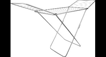 Niceey Droogrek - Wasrek - Wasrek inklapbaar - Droogtoren - 18 m - Grijs/Zilver