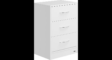 Casaria Nachtkastje Eloise – 3 Laden 54x39x28cm – Wit