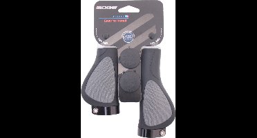 Handvatset Edge ErgoCity Plus met lockring - 136/95mm - zwart / grijs