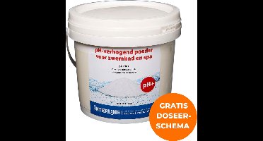 Interline pH plus 3kg - Inclusief doseerschema - pH plus voor zwembad - Verhogen pH waarde - pH plus voor kleine, middelgrote en grote zwembaden
