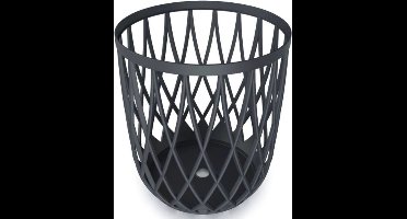 1x Stuks kunststof opbergmanden antraciet 39 cm - opbergen/opruimen van spullen