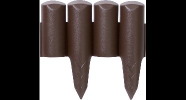 Kunststof graskant/tuin rand/kantopsluiting bruin losse elementen met een totalelengte van 2,5 meter