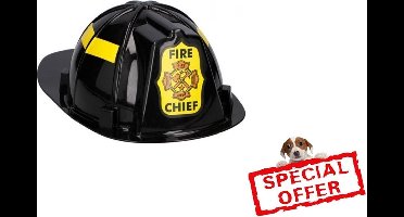 Eddy Toys Brandweerhelm Zwart 32 Cm