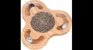 Krabplank fidgistar houtkleurig - 35x35x4,2cm