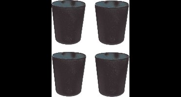 Excellent Houseware - Onbreekbare bekers - 12x - grijs - melamine - 450 ml