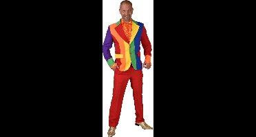 Magic Design Verkleedcolbert Regenboog Heren Polyester Maat L