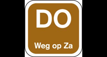 Label - DO weg op - papier - afwasbaar - 19x19mm - bruin - rol à 1000 stuks