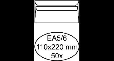 Bankenvelop EA5/6 80gr Wit Zelfklevend