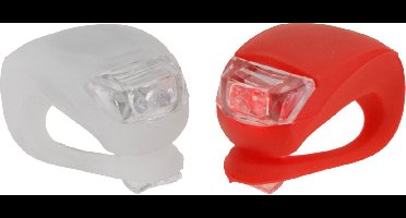 XQMax Fietsverlichting LED - lampjes set - siliconen - voor- en achterlicht