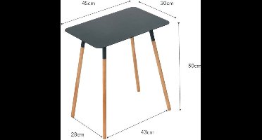 Yamazaki Bijzettafel Vierkant - Plain - Zwart