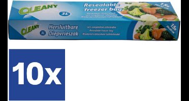 Cleany Hersluitbare Diepvrieszakken - 1 l - 10 x 20 stuks