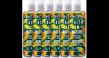 FAITH IN NATURE - Shampoo Grapefruit & Orange - 6 Pak - Voordeelverpakking