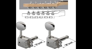 Gitaar stemmechanieken Wilkinson 162-NL-4S2M S/M nikkel