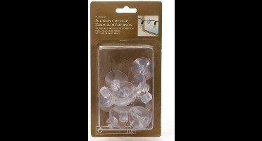 Decoris Zuignappen haakjes - 36x stuks - 3,5 x 1,5 cm - kerstverlichting ophangen